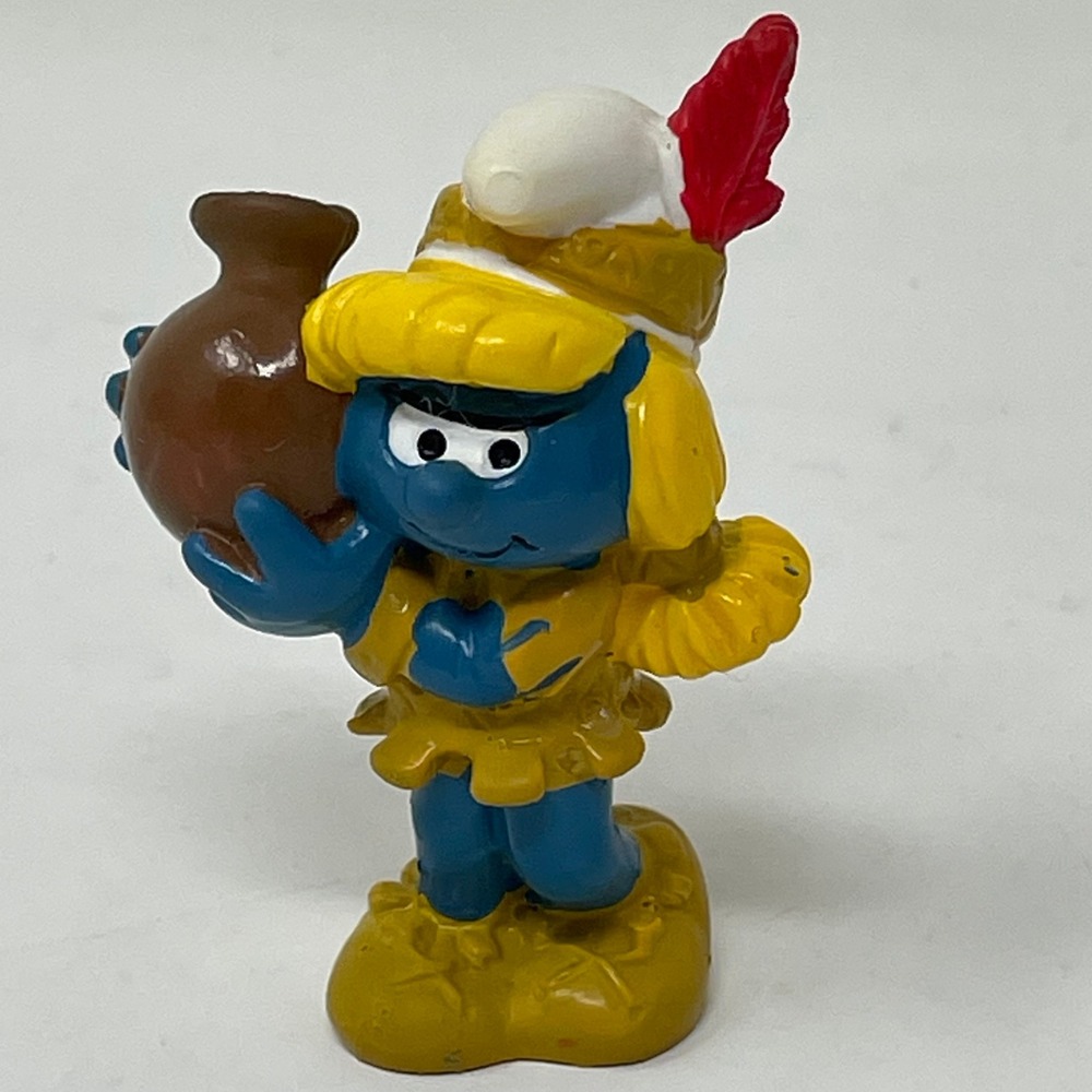 Vintage 1983 Schleich Smurfette Roman Serving Girl w/ Jug PVC Figure Peyo 20158